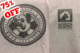 75% OFF - Adopt A Boxer Short-Sleeved Tee in Gray